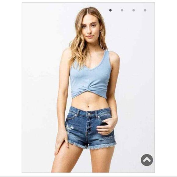 Ashley Mason Jean Shorts Womens 0 Cut Off Distressed Denim Festival Boho Ladies - Picture 1 of 8